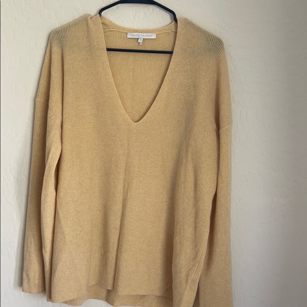 Nakedcashmere Women's V Neck Posy Medium M Sweater